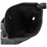 Stylová dámská koženková crossbody kabelka Isména, tmavě modrá