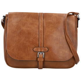 Trendy dámská koženková crossbody kabelka Relinda, hnědá