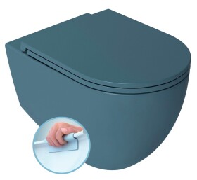 ISVEA - INFINITY závěsná WC mísa, Rimless, 36,5x53cm, zelená petrol 10NF02005-2P