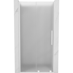 MEXEN/S - Velar L posuvné sprchové dveře 90, dekor, bílá 871-090-003-31-20