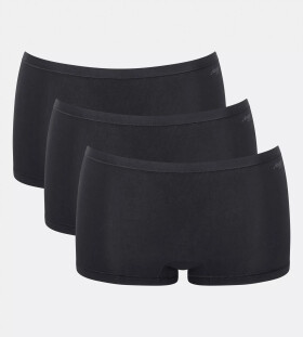 Dámské kalhotky GO Daily Cotton Short 3P - BLACK - černé 0004 - SLOGGI BLACK L