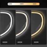 REA - Zrcadlo LED 70x100cm FOG HOM-05516