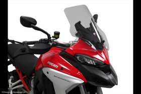 Ducati Multistrada V4 21-26, V4S 21-26, V4 Pikes Peak 24-26, V2 25-26, V2S 25-26 Turistické plexi Powerbronze 440mm - červené