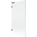 MEXEN/S - Lunar L vanová zástěna FIX 90 x 150, transparent, grafit kartáčovaná 897L-090-000-66-00