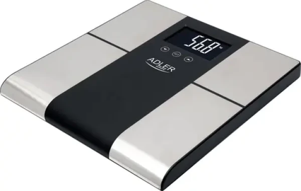 Adler AD 8165 černá / Osobní váha / maximálně 225 kg / LCD / nerezová ocel / 3 x AAA (AD 8165)