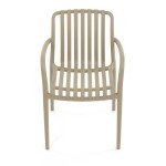 Židle jídelní, stohovatelná, cappucino plast