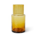HK living Karafa Tube Amber 800 ml, oranžová barva, sklo