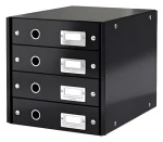 Leitz ClickStore černá / Zásuvkový box / 4 zásuvky / Formát A4 / Karton (60490095)