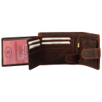 Pánská kožená peněženka Zvěrokruh Štír Saimon, tmavě hnědá