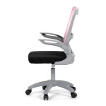 Dětská židle, výškově nastavitelná, růžová síťovina, KA-K2008 PINK