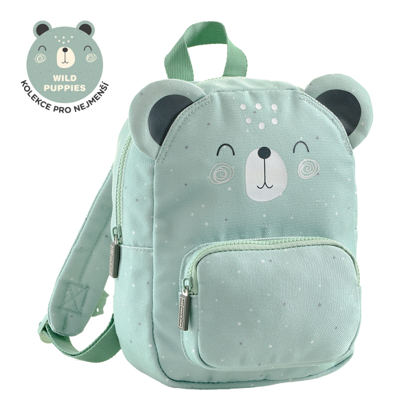 Miquelrius mini batoh Wild puppies, medvěd, 5 l, 2 kapsy, rPET, mix barev