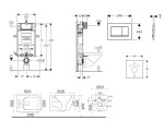 GEBERIT - Kombifix Set předstěnové instalace, klozetu Arkas I a sedátka softclose, tlačítko Sigma30, černá lesk/černá mat SANI15CA5127