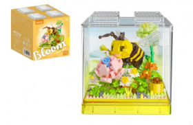 Stavebnice mini KOCO Včelka plast 668ks v krabičce 11x12x11cm