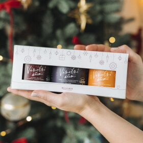 Bella Rose Dárkový set vánočních džemů Bella Rose, bílá barva, sklo