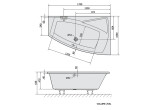 POLYSAN - EVIA R asymetrická vana 170x100x47cm, bílá 22611