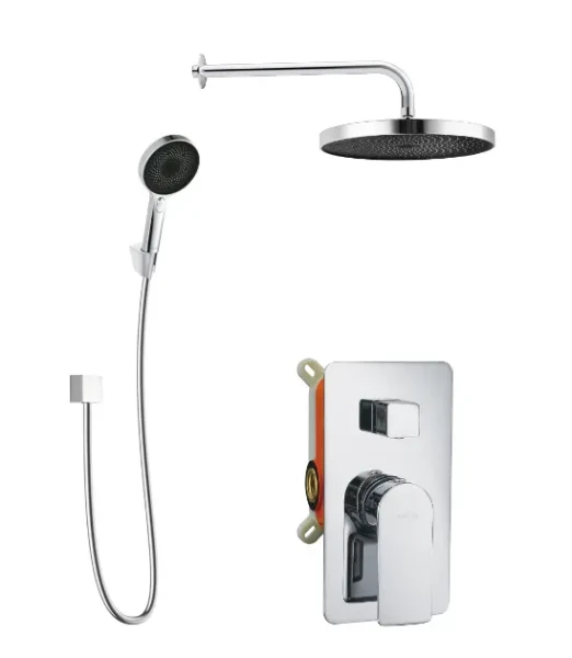 Kielle Sprchový set s baterií pod omítku, pro 2 spotřebiče, s příslušenstvím EcoSpare a tělesem, chrom 20618SP40