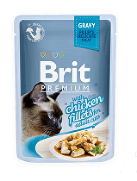 Brit cat adult Premium with Chicken Fillets in Gravy 85 g