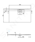VILLEROY & BOCH - Architectura MetalRim Sprchová vanička, 750x1200 mm, VilboGrip, alpská bílá UDA1275ARA215GV-01