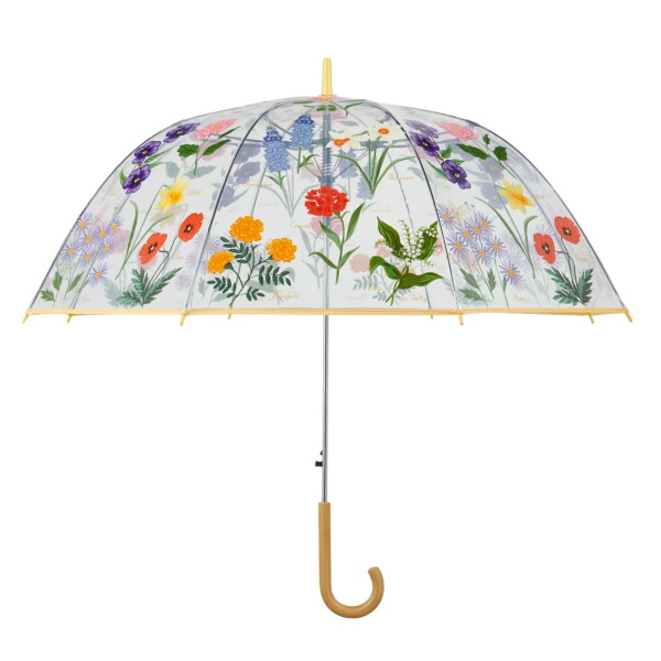 Rifle Paper Co. Deštník Garden Study Ø 130 cm, dřevo, plast