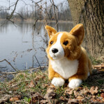 Plyšový pes corgi 32 cm, ECO-FRIENDLY