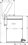 HANSGROHE - AddStoris Odpadkový koš 3 l, Soft Close, matná bílá 41775700