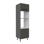 Vysoká skříňka pro vestavnou a mikrovlnou troubu Aria ANT 60 DPM-210 2F Barva korpusu: Antracit, Barva dvířek: BL - Black AFM