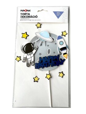 Dortisimo Zápich do dortu Happy Birthday s vesmírnými motivy