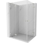 MEXEN/S - Lunar L Duo sprchový kout dveře křídlové 115 x 110 cm, transparent, nikl kartáčovaný 834L-115L-110P-97-00