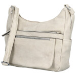 Módní dámská koženková crossbody kabelka Mayra, krémová