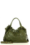 Přírodní kožená taška model UNI tmavě zelená