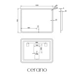 CERANO - Koupelnové LED zrcadlo Speculare - 120x70 CER-429289