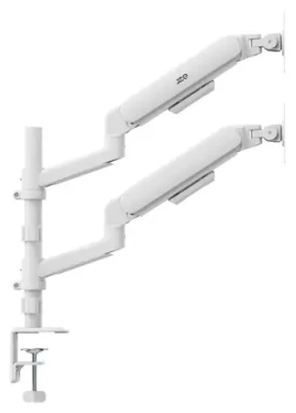 ER-692 bílá / Stolní držák pro dva monitory / 17-32" / VESA 75x75-100x100 / nosnost 10 kg / plynová pružina (ER-692 W)