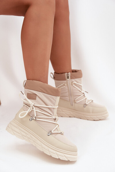 Dámské sněhule na zip Lee Cooper – béžové Velikost: 40