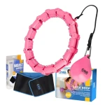 One Fitness OHA02 Sada masážní hula hoop se závažím a zeštíhlujícího pásu BR160 růžová (5907695552928)