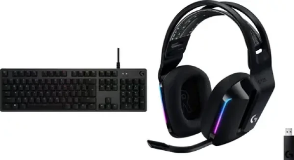 Logitech G512 GX Brown + G733 Lightspeed černá / Herní set / klávesnice GX Brown Tactile + bezdrátová sluchátka