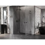 MEXEN/S - Lunar L Duo sprchový kout dveře křídlové 90 x 70 cm, transparent, grafit metal 834L-090L-070P-95-00