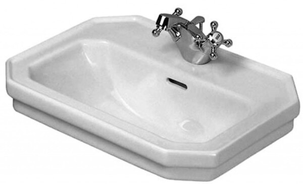 DURAVIT - 1930 Umyvadlo 50x37 cm, s přepadem, s otvorem pro baterii, bílá 0785500000