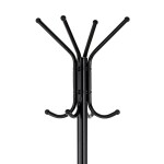 Věšák, kov, černá, 80001-06B BK