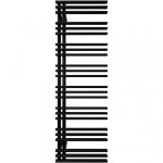CERANO - Koupelnový radiátorový set Burke - ústřední vytápění - asymetrické připojení 50 mm - 750W - černá matná - 1600x500 mm CER-663310