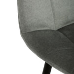 Židle barová, zelená látka, čtyřnohá kovová podnož, černý mat