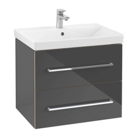 VILLEROY & BOCH - Avento Umyvadlová skříňka, 63x51x45 cm, 2 zásuvky, Crystal Grey A89000B1