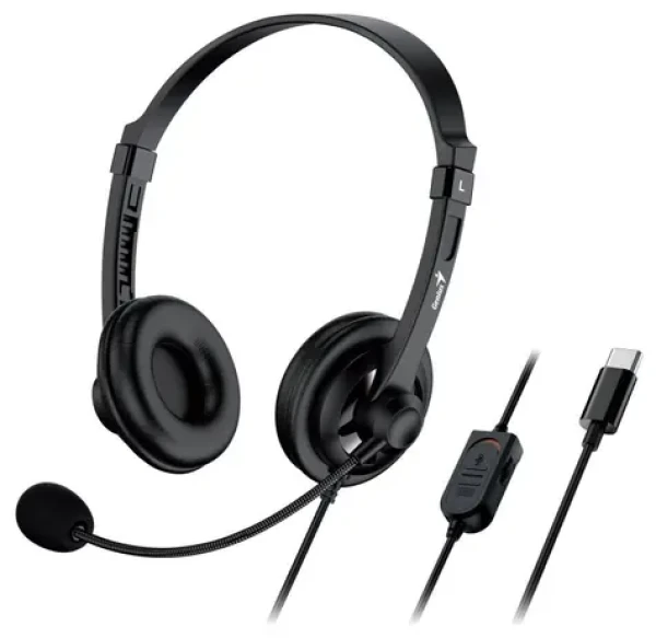 GENIUS headset HS-230U / USB-C / délka kabelu 2.4 m (31710021405)