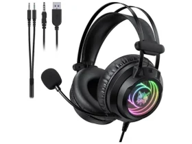 ONIKUMA X80 černá / Herní sluchátka / USB / jack 3.5 mm / RGB / mikrofón (X80)