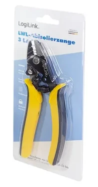 LogiLink WZ0064 / Odizolovací kleště na optická vlákna / 0,13-4 mm / černá, žlutá (WZ0064)