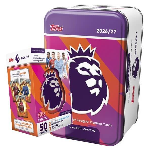 2026-2027 Topps Flagship Premier League Super Tin 1 oranžová - fotbalové karty
