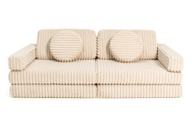 SHAPPY Dětská rozkládací pěnová pohovka SHAPPY PLAY manšestr WAFFLE Barva: Cream Beige