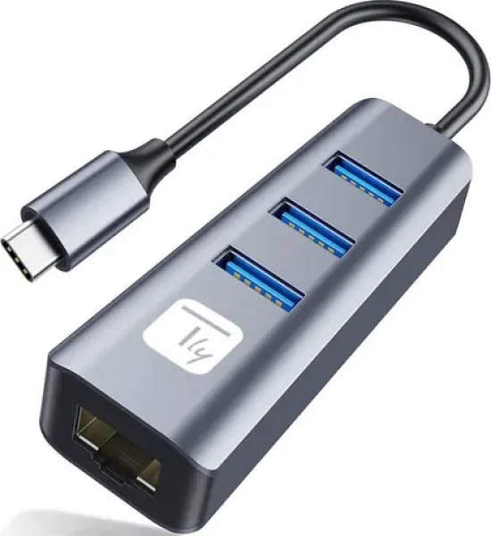 Techly USB-C hub s Gigabit LAN / USB hub / 3x USB / RJ-45 Gigabit Ethernet (IDATA USB-ETGIGA3CA)