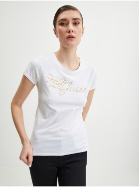 Bílé dámské tričko Guess Flame dámské