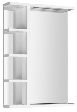 AQUALINE - KORIN STRIP zrcadlo s LED osvětlením a policemi 50x70x12cm KO355S