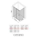 CERANO - Sprchový kout Orlano L/P - 5 mm - černá matná, transparentní sklo - 100x90x195 - posuvný CER-DY505B-90160